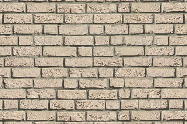Beige hellbraun Ziegel Stein Mörtel Stuck Wand Hintergrund Oberfläche - Foto, Bild