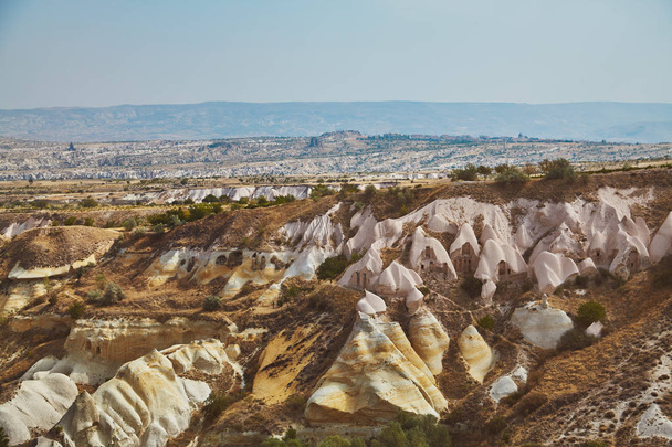 Views of Cappadocia volcanic kanyon cave houses in Turkey - 写真・画像