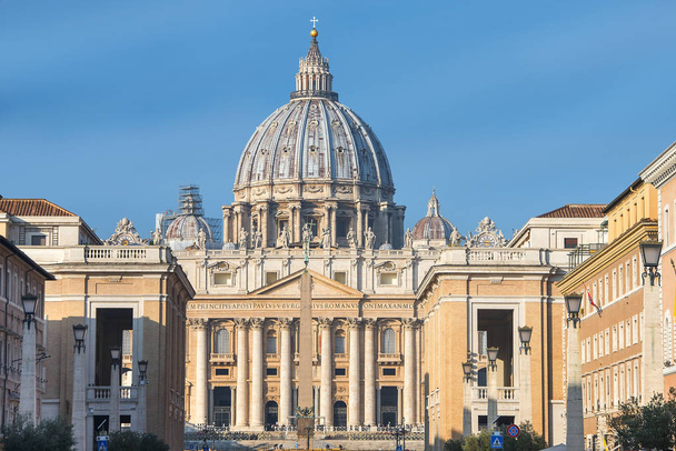 main facade of the Basilica of St. Peter, Vatican City, Rome, Italy - Photo, Image