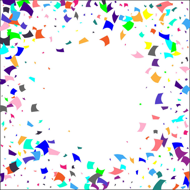 Colorful confetti on white background.  - Vector, Image