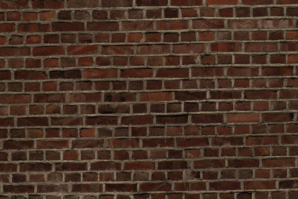 mélyvörös vintage tégla kő habarcs stukkó fal háttér háttér tapéta - Fotó, kép