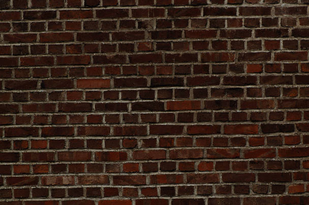 koyu kırmızı vintage tuğlalar harç sıva duvar arka plan duvar kağıdı zemin taş - Fotoğraf, Görsel