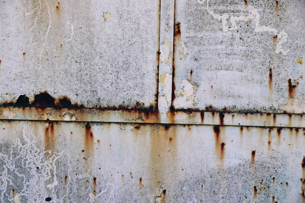 grey rusty oxidian metal iron plate grunge wall background backdrop wallpaper - Фото, зображення