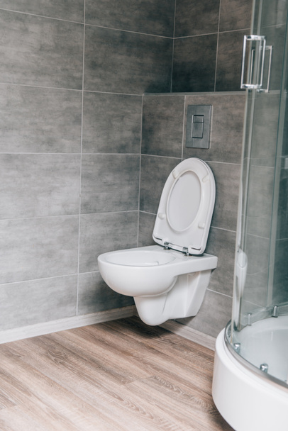 interno del bagno moderno con servizi igienici in ceramica bianca
  - Foto, immagini