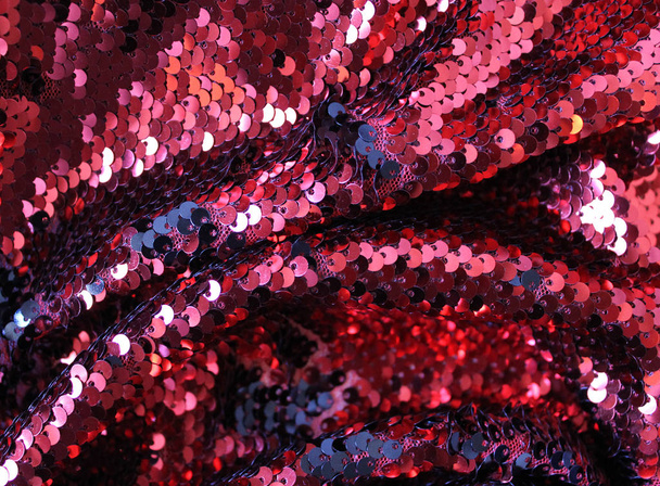 スパンコール ドレスのスパンコール ラウンドの背景にカラフルなスパンコール テクスチャです。金属製輝くスパンコール スケール背景 - 写真・画像