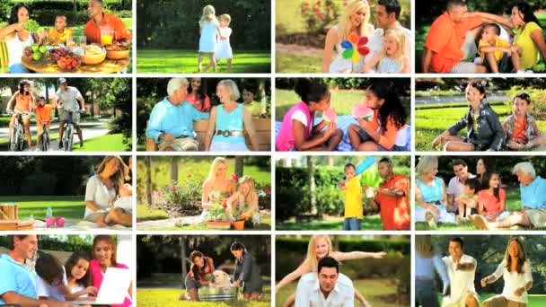 Životní styl rekreace moderní rodiny & děti - Záběry, video