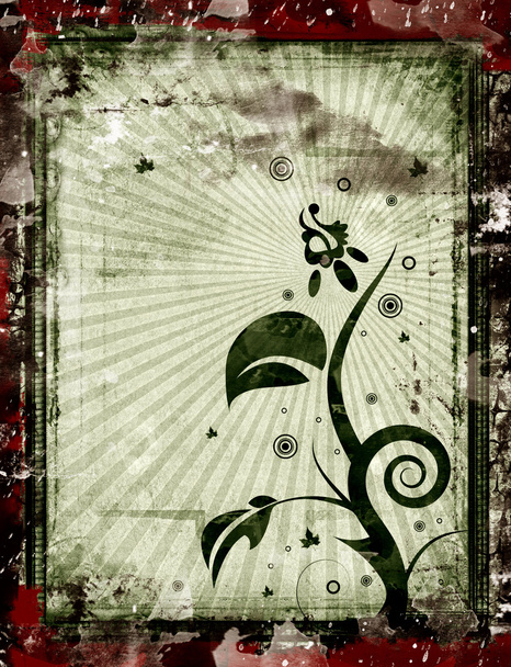 Grunge floral background - Valokuva, kuva