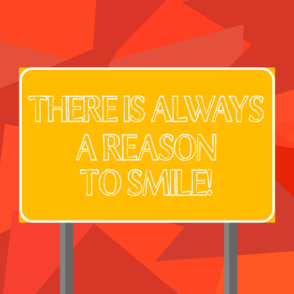 Tekstiä kirjoittaessa on aina syytä hymyillä. Business käsite Positiivinen ajattelu hyvä asenne energia Tyhjä Suorakulmainen Ulkouima Väri Signpost kuva kahdella jalalla ja ääriviivat
. - Valokuva, kuva