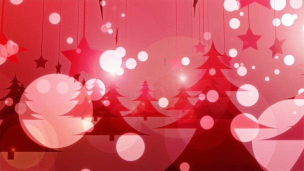 Red Christmas / / 4k 4 k Glamorous Winter Video achtergrond lus. Een zachte doorlopen een gestileerde besneeuwde Christmas forest, alles geschilderd met een palet van rode kleur. Deze lus heeft een gestileerde look, niettemin zijn zeer contemplatieve. - Video