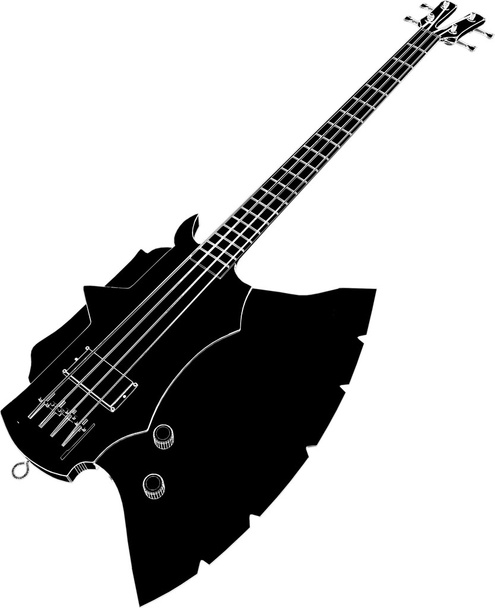 電気ベースギター ベクトル - ベクター画像