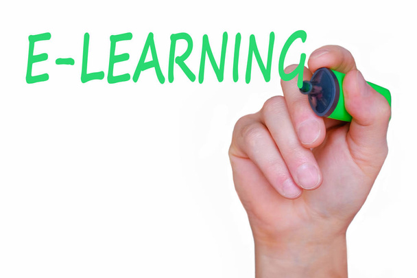 E-learning Education Internet Technology Webinar Online Courses concept. - Фото, изображение