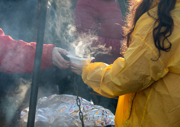 Warm food for the poor and homeless - Photo, Image
