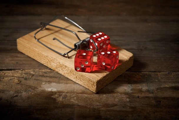 Mouse trap and gambling accessories - Photo, Image