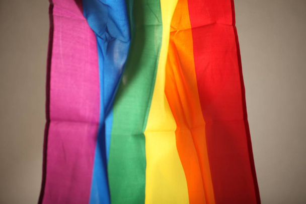 LGBT pride Regenboogvlag close-up  - Foto, afbeelding