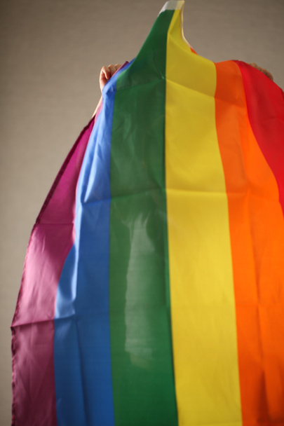 Lgbt pride rainbow flag close up  - Photo, Image