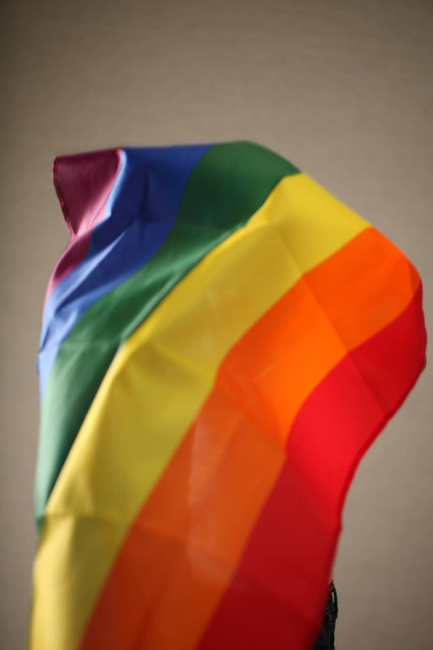 LGBT pride Regenboogvlag close-up  - Foto, afbeelding