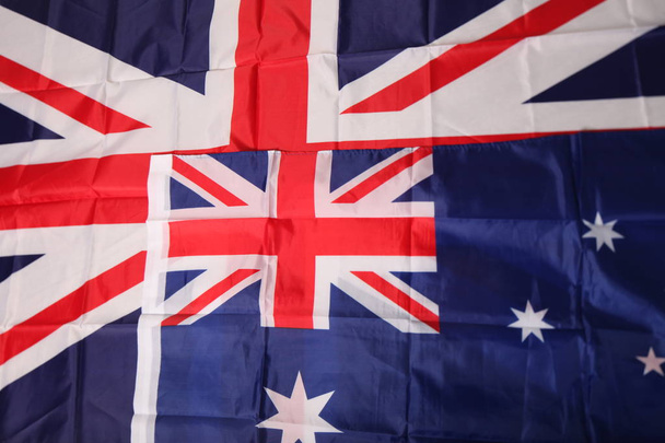 Banderas británicas y australianas de cerca
  - Foto, imagen