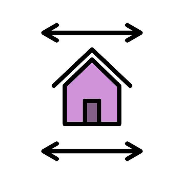 Ilustração do vetor do ícone do sinal do vetor do plano imobiliário real para o uso pessoal e comercial
.. - Vetor, Imagem