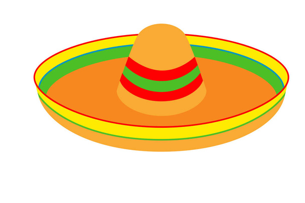 Colorful cartoon sombrero - Вектор,изображение