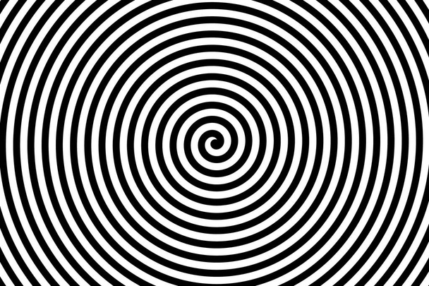 Bandes spirales noires et blanches dans un tunnel. Rayon éclaté fond de style, illusion d'optique. Élément de design abstrait. illustration de lignes
 - Photo, image