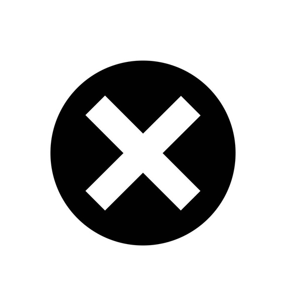 Krzyż prosty znak znak płaski kształt na białym tle - Wektor, obraz
