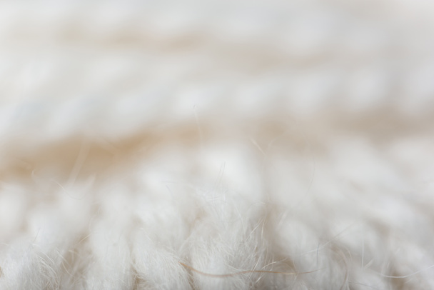full frame of white knitting texture as backdrop - Photo, image