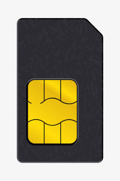 Sim カード携帯電話チップ。現実的なベクトルのアイコン。背景に分離 Obgect - ベクター画像