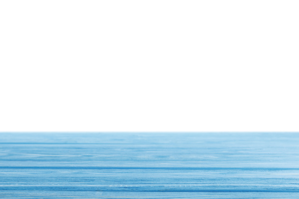 blue striped wooden background on white - Foto, Imagem