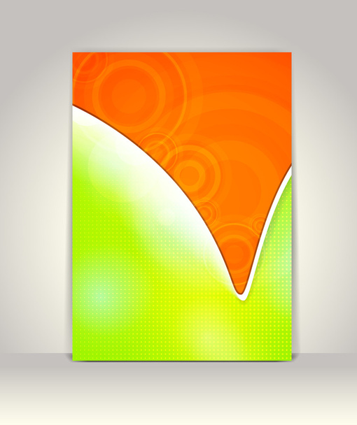 Modèle de dépliant ou de brochure, design coloré abstrait - Vecteur, image