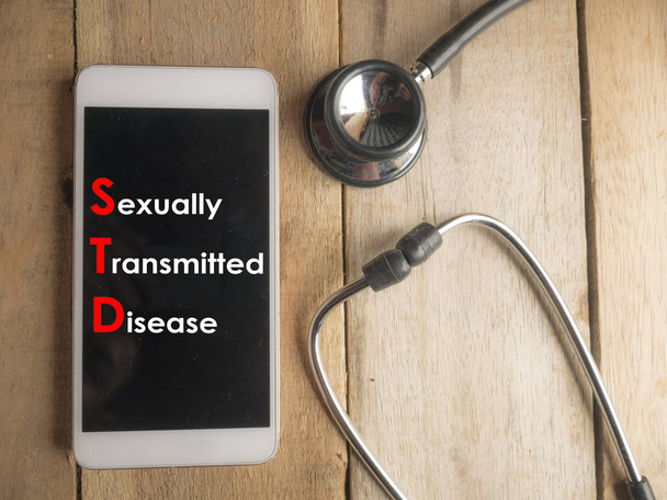 Medical and health care words writing typography lettering concept, STD Sexually Transmitted Disease - Photo, Image