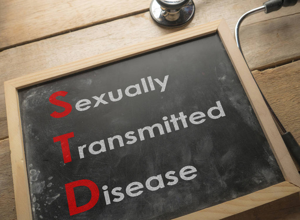 Medical and health care words writing typography lettering concept, STD Sexually Transmitted Disease - Photo, Image