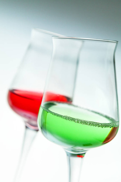 glasses with colored liquid - Foto, immagini