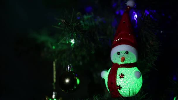 Boże Narodzenie świerk na białym tle - Materiał filmowy, wideo