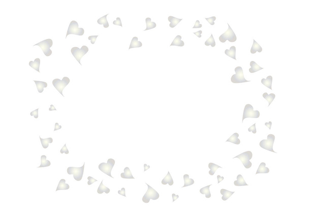 Marco de corazones de confeti
 - Vector, Imagen
