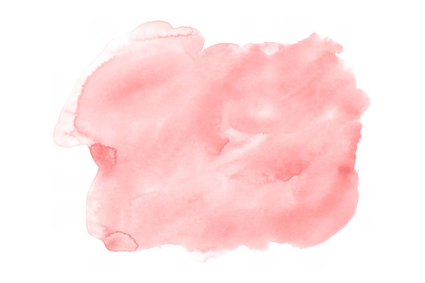 Acquerello rosa ovale su sfondo bianco. Il colore che schizza sulla carta. E 'disegnato a mano. Texture acquerello per San Valentino o matrimonio
. - Foto, immagini