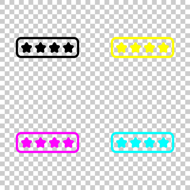 Interfaccia codice pin. Icona semplice. Set di icone cmyk colorate su sfondo trasparente
 - Vettoriali, immagini