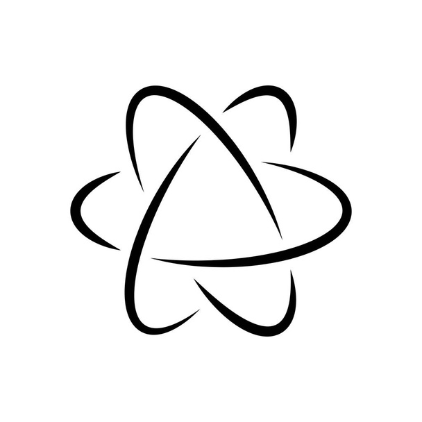 símbolo del átomo científico, logotipo, icono simple
 - Vector, Imagen