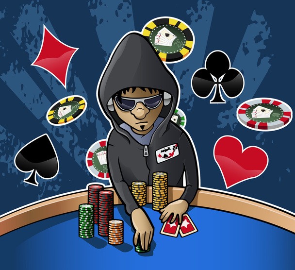 Visage Poker
 - Vecteur, image