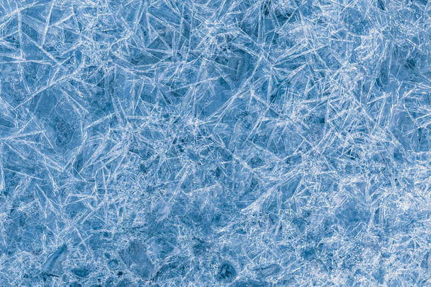 Um monte de icicles azuis afiados como fundo ou pano de fundo
 - Foto, Imagem