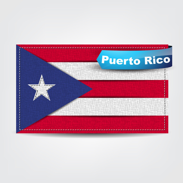 tekstura tkanina flagi z puerto rico - Wektor, obraz