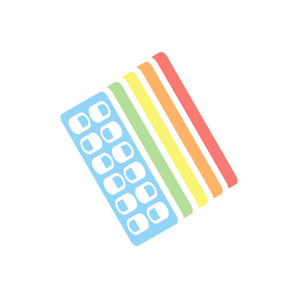 Ikona balení pilulek. Zásobník barevné izometrické ikony na bílém pozadí - Vektor, obrázek