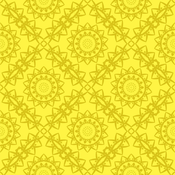 Žluté ozdobné bezešvé linie vzor. Nekonečná textura. Orientální geometrický ornament - Fotografie, Obrázek