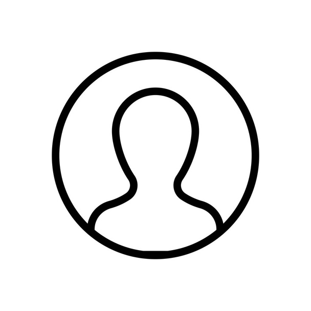 Profiel, persoon in cirkel - Vector, afbeelding
