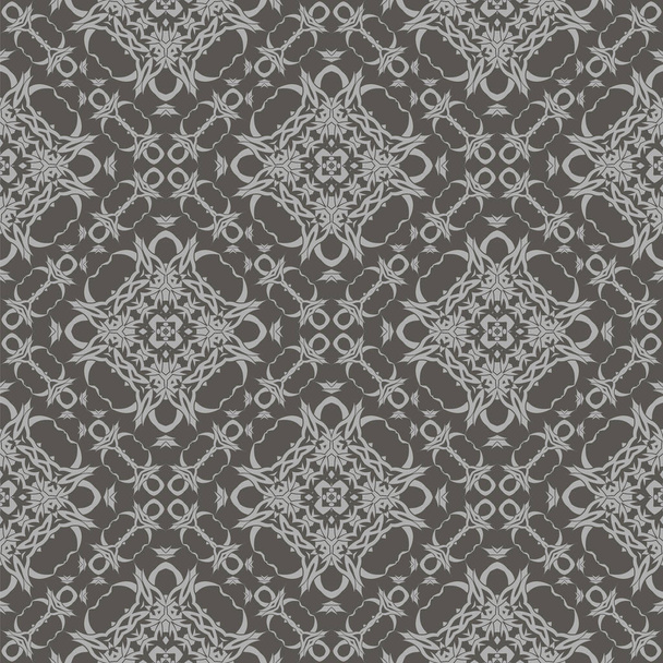 Grau Ornamental Seamless Line Pattern. Endlose Textur. Orientalisches geometrisches Ornament - Foto, Bild
