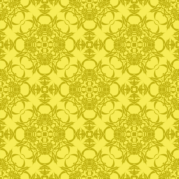 Keltainen koriste saumaton viiva kuvio. Loputon tekstuuri. Oriental geometrinen koriste
 - Valokuva, kuva