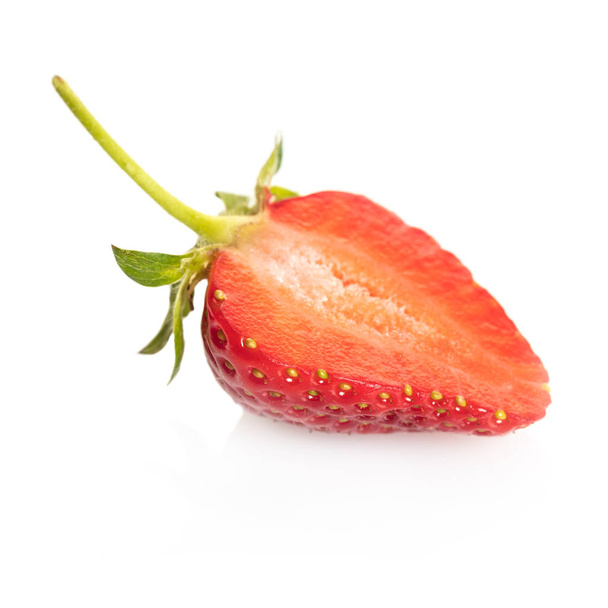 Berrie ripe strawberrie on white isolated background - Photo, Image