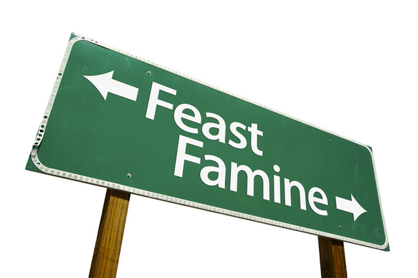 Święto głód zielony znak drogowy na biały - Zdjęcie, obraz