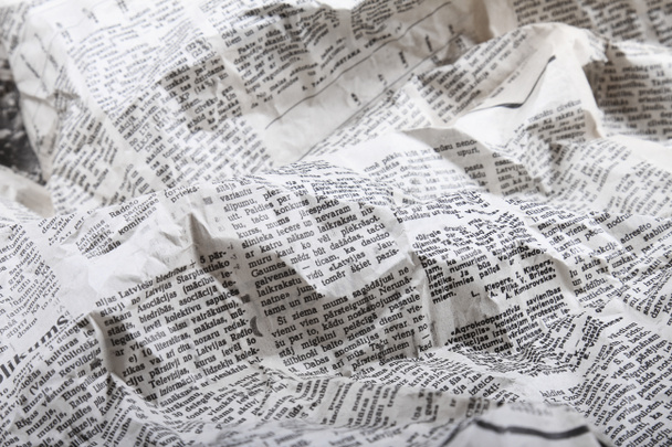 background of old crumpled newspaper - Photo, Image