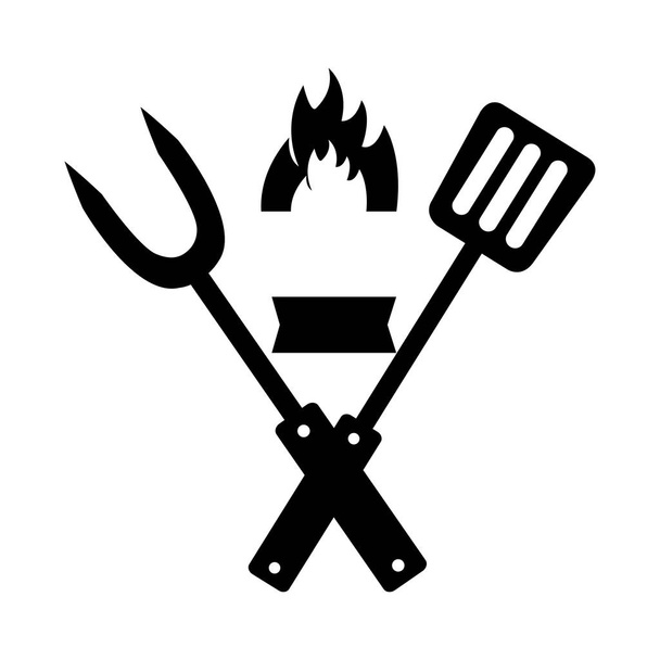 Пламя вилки и лопатки
 - Вектор,изображение
