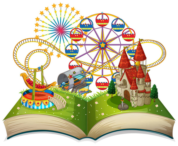 Livre ouvert funpark thème illustration
 - Vecteur, image